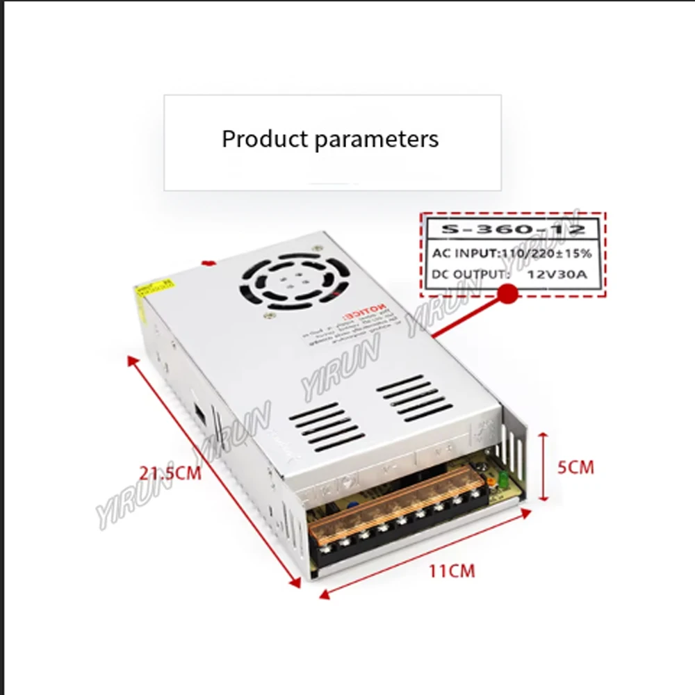Universal 360 Game Console Power Box with 12V LED Light S-120-12V250 Fire Bull Doll Accessory Transformer for Electronics