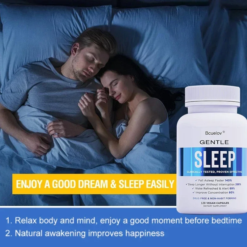 Adult Sleep Supplement Melatonin 5mg, with Magnesium Glycinate, Valerest & Ashwagandha for Sleep, Non-Addictive Sleep Supplement