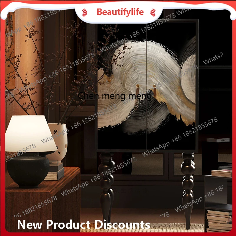 

French style, solid wood chest bedroom, art medieval cabinet storage, integrated multi-function H