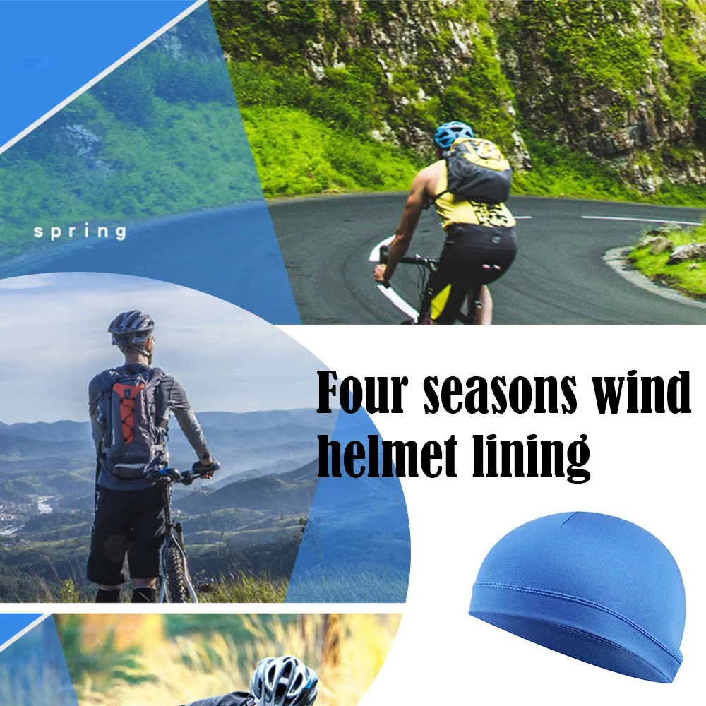 Quick Dry Cycling Cap Helmet Anti-UV Anti-Sweat Sports Hat Motorcycle Bike Riding Bicycle Cycling Hat Unisex Inner Cap New