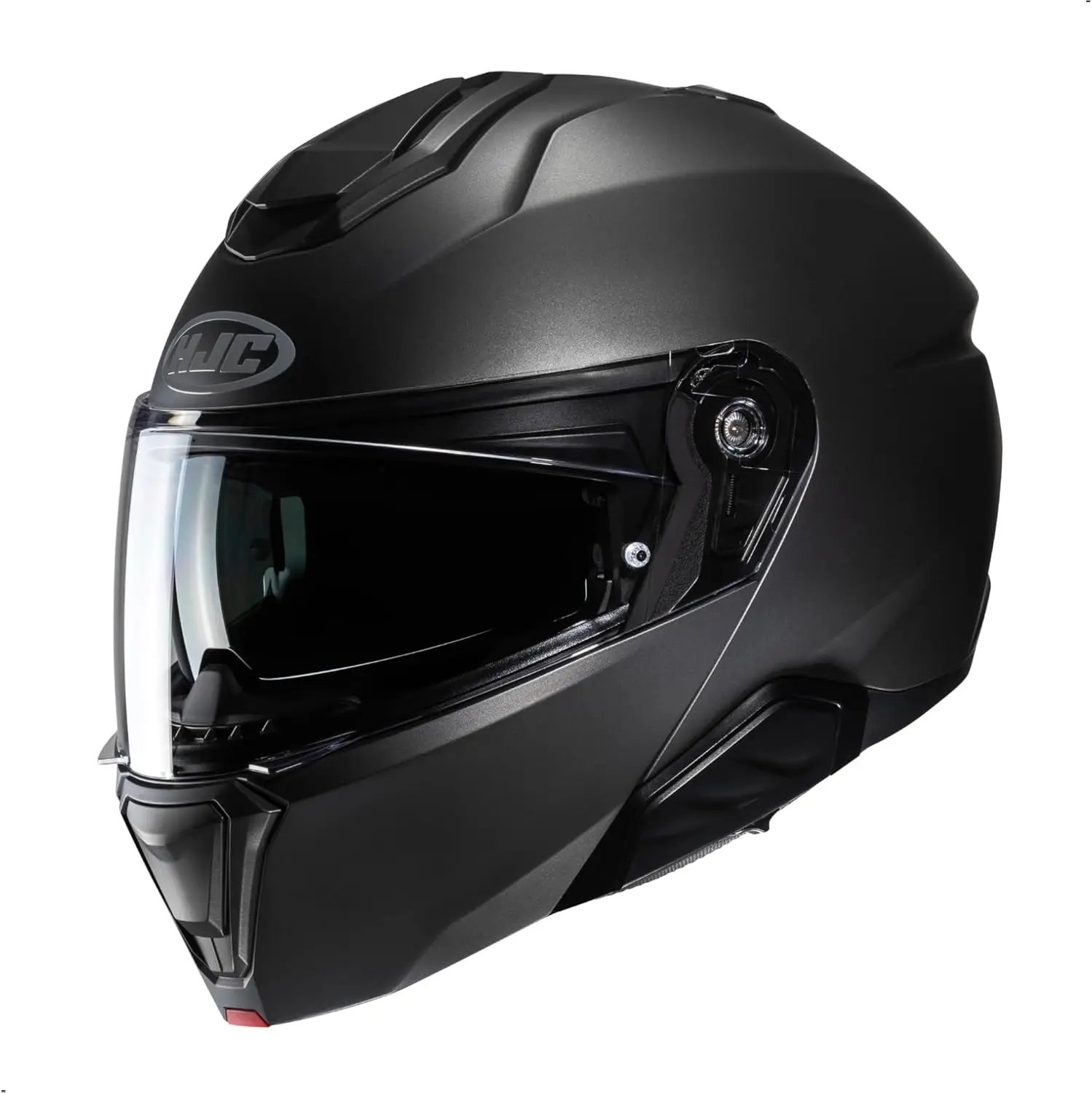 

i91 Solid Modular Motorcycle Helmet with HJ-33 Pinlock Shield, DOT Approved (Semi Flat Titanium, XXXX-Large)