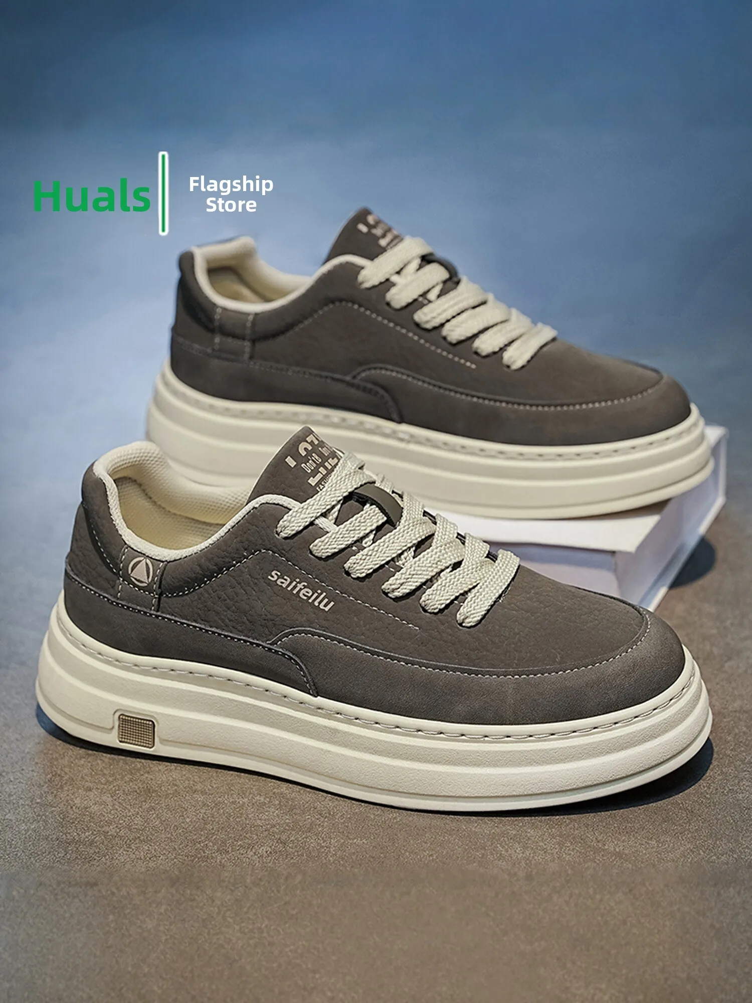 Men's Fashionable Work Shoes 2026 New Autumn Season All-Match Casual Leather Surface Waterproof Non-Slip Sports Shoes