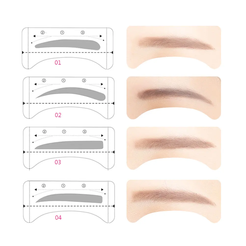 

12pcs 48 Pastes Eyebrow Shaping Stencils Template Tool DIY Eyebrow Sticker Beauty Tools for Woman Girl Makeup Use