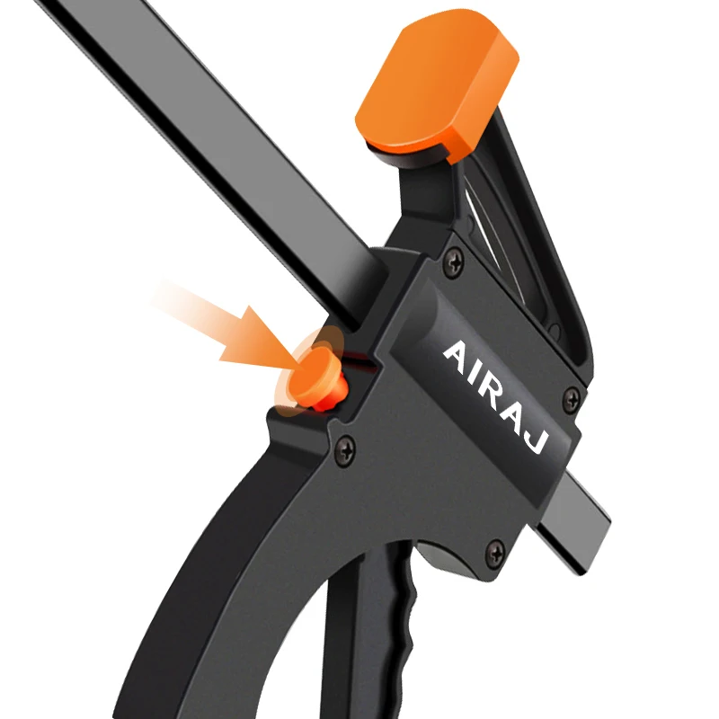 AIRAJ Carpintaria Clip, Bar F Clamp, Hard Grip Clip, Quick Ratchet Release, Carpintaria DIY Mão Vise Tools, 4 \