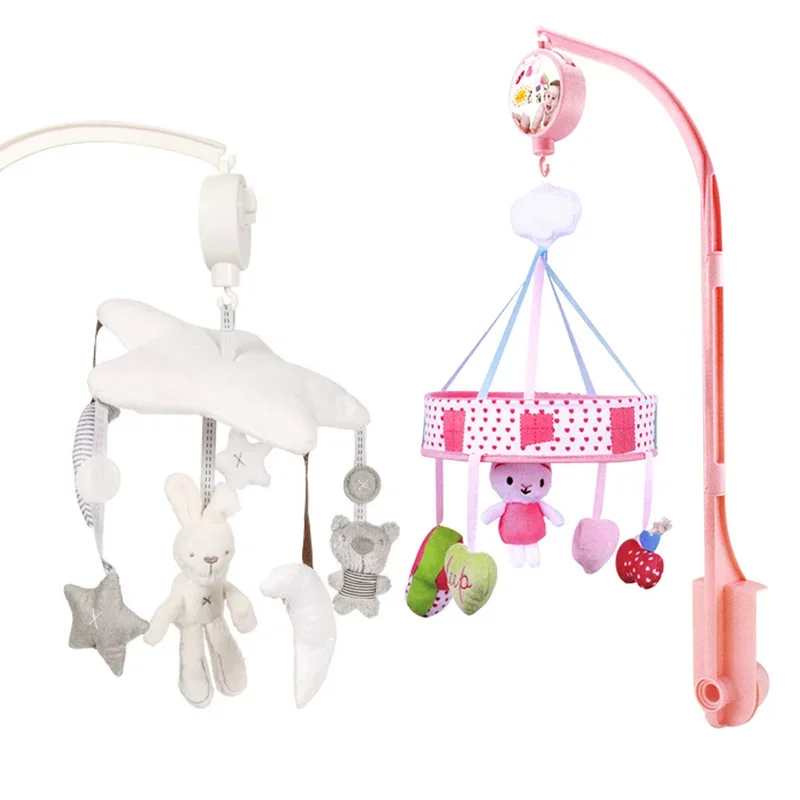 baby-crib-holder-white-rattles-arm-bracket-set-cot-360-degree-rotating-cribs-bed-bell-toy-wind-up-baby-rotary-mobile-music-box