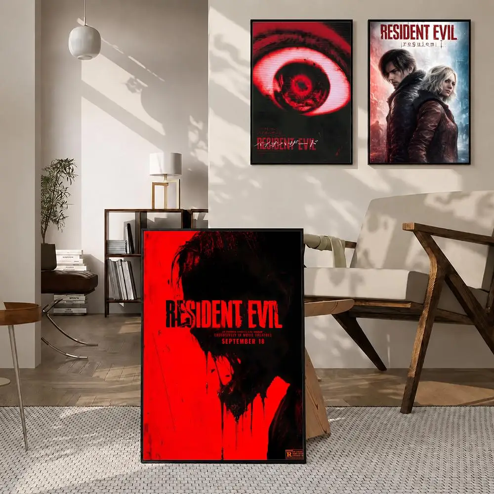 Game Resident Evil Poster High-definition  stickers, suitable for bedroom, living room, home decoration
