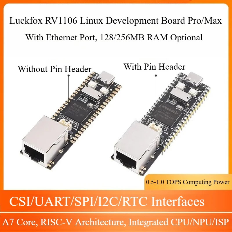 Luckfox Pico Pro/Max RV1106 Micro Development Board, Embedded Single Board Computer, High Performance Processor