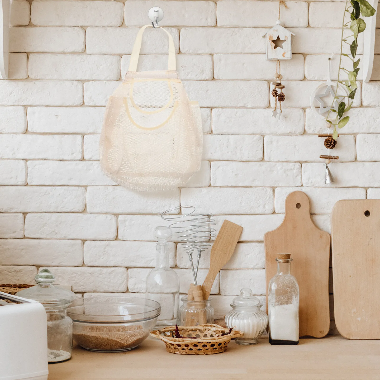 Produce Bag Reusable Mesh - Large Hanging Mesh Storage Bag Reusable