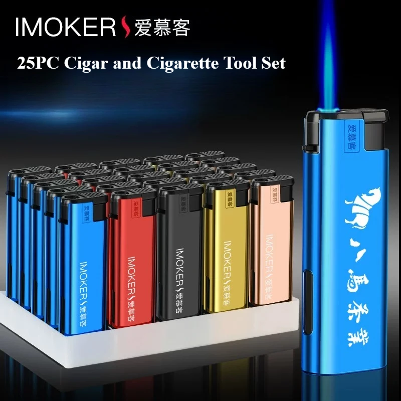 25pc Windproof Cigarette Lighter, Thickened Refillable Igniter, Custom Logo Supported Wholesale, Survival Fire Outdoor Camping