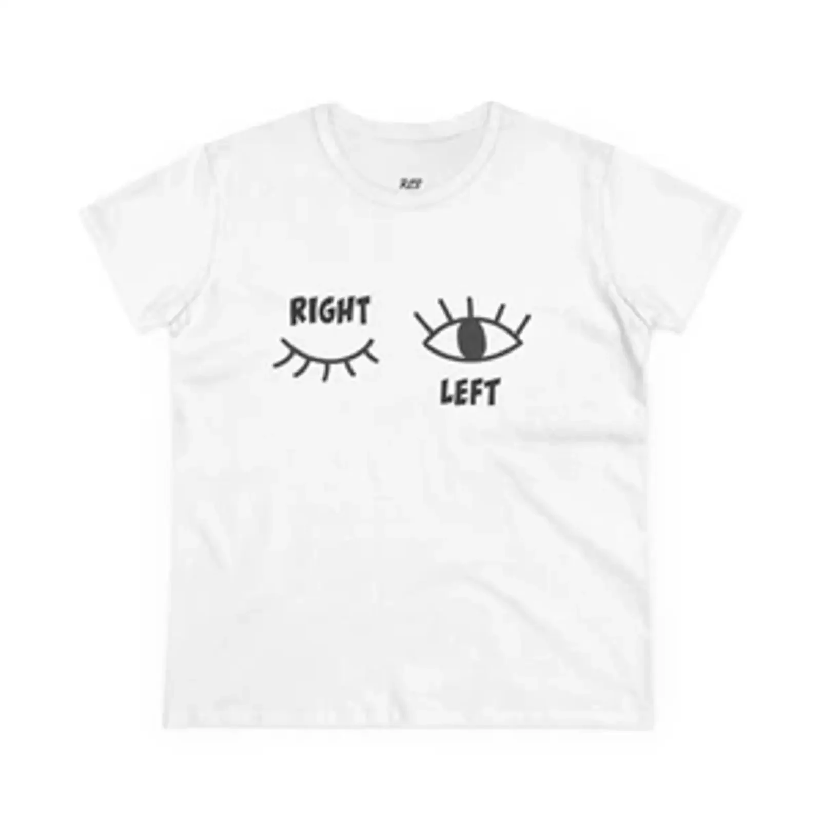 Right Eye Left T Shirt Winking  vintage Washed Slightly Casual Soft Stretched Comfortable Unisex fashion Stylish Versatile
