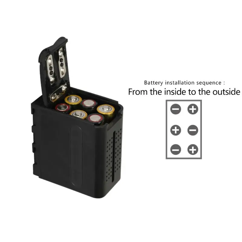 Portable Battery Holder Storage Box Case USB Power Supply Battery Box For BB-6 6pcs AA Battery Case Pack LED Strip Light