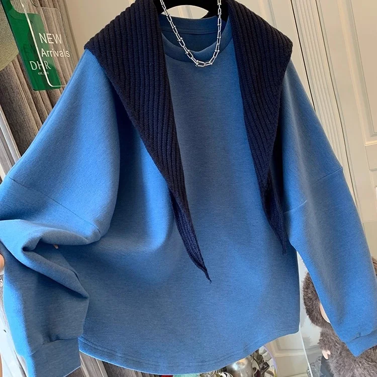 

Autumn Winter Thiened Knitted awl Casual Loose Two-Piece Set for Men And Women Soft Cozy Sweatirt V-Ne Long Sve Po...