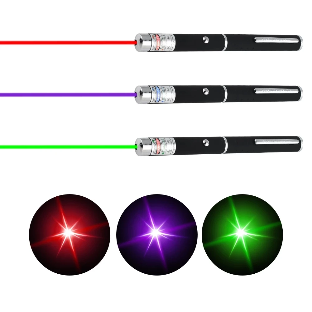 Green/Red/Purple Laser Pointer Visible Light Laser Pointer 3 Colors Powerful Laser Pointer Suitable For Lectures And Conferences