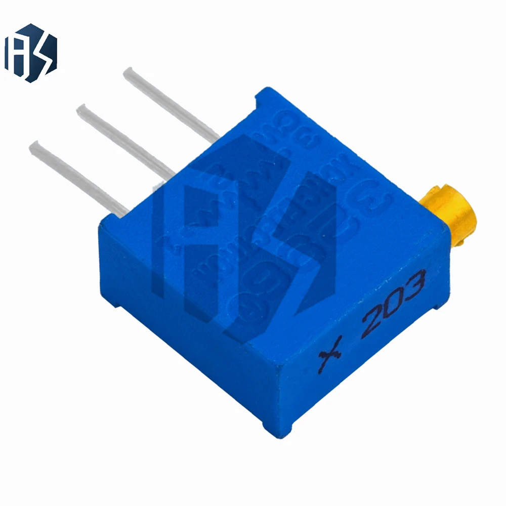 10PCS 3296 Trimpot Assortment: 3296X Trimmer Potentiometers – 50Ω, 100Ω, 1KΩ to 100KΩ, 1MΩ Resistance Values