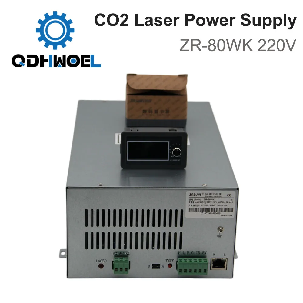 ZR 80WK Laser Power Supply for 80WK Co2 Glass Laser Tube Engraving and Cutting Machine 2Years Warranty.