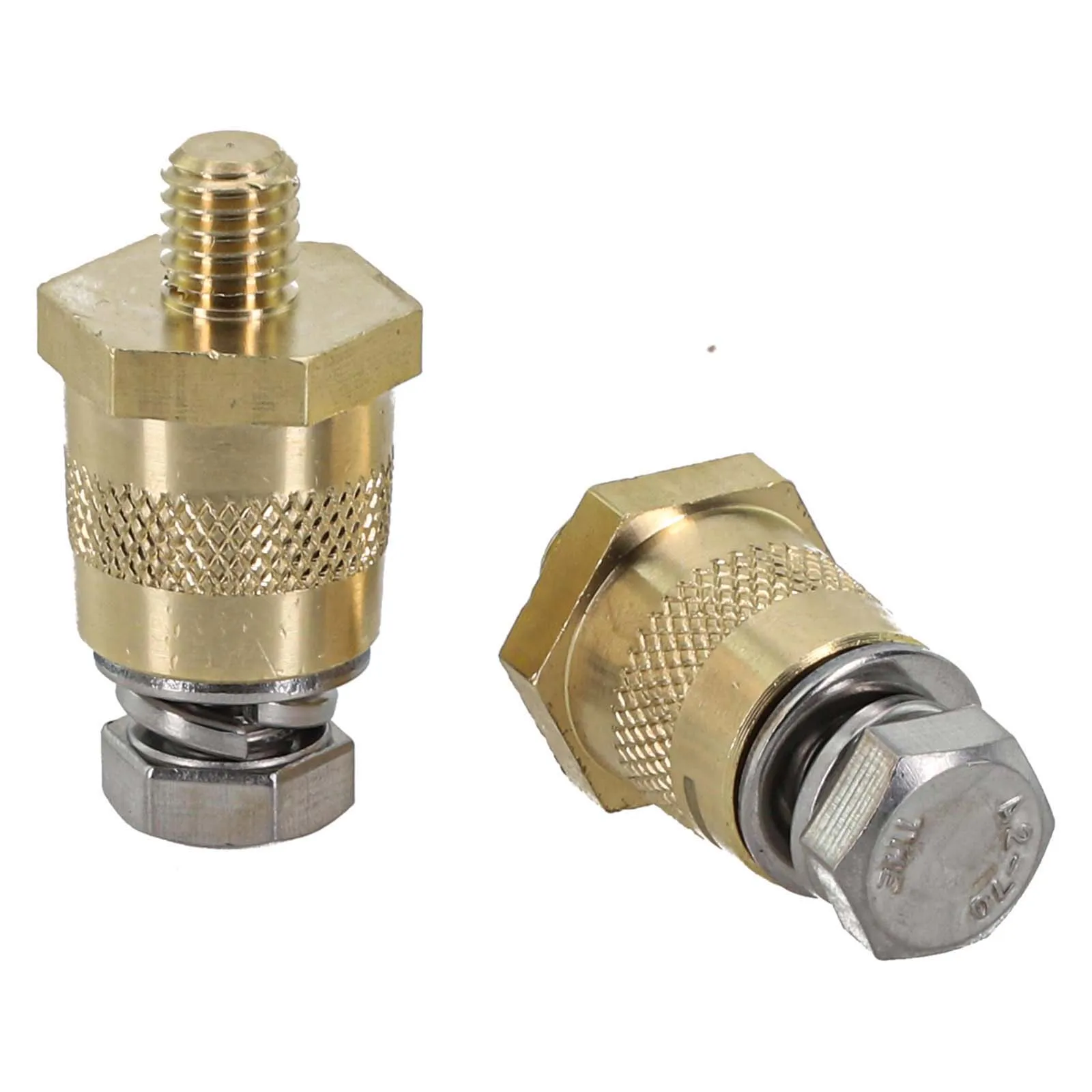 For Easy Wiring Brass Battery Clamp Battery Post Adapter Large Positive Connector Small Negative Connector Solid Brass Material