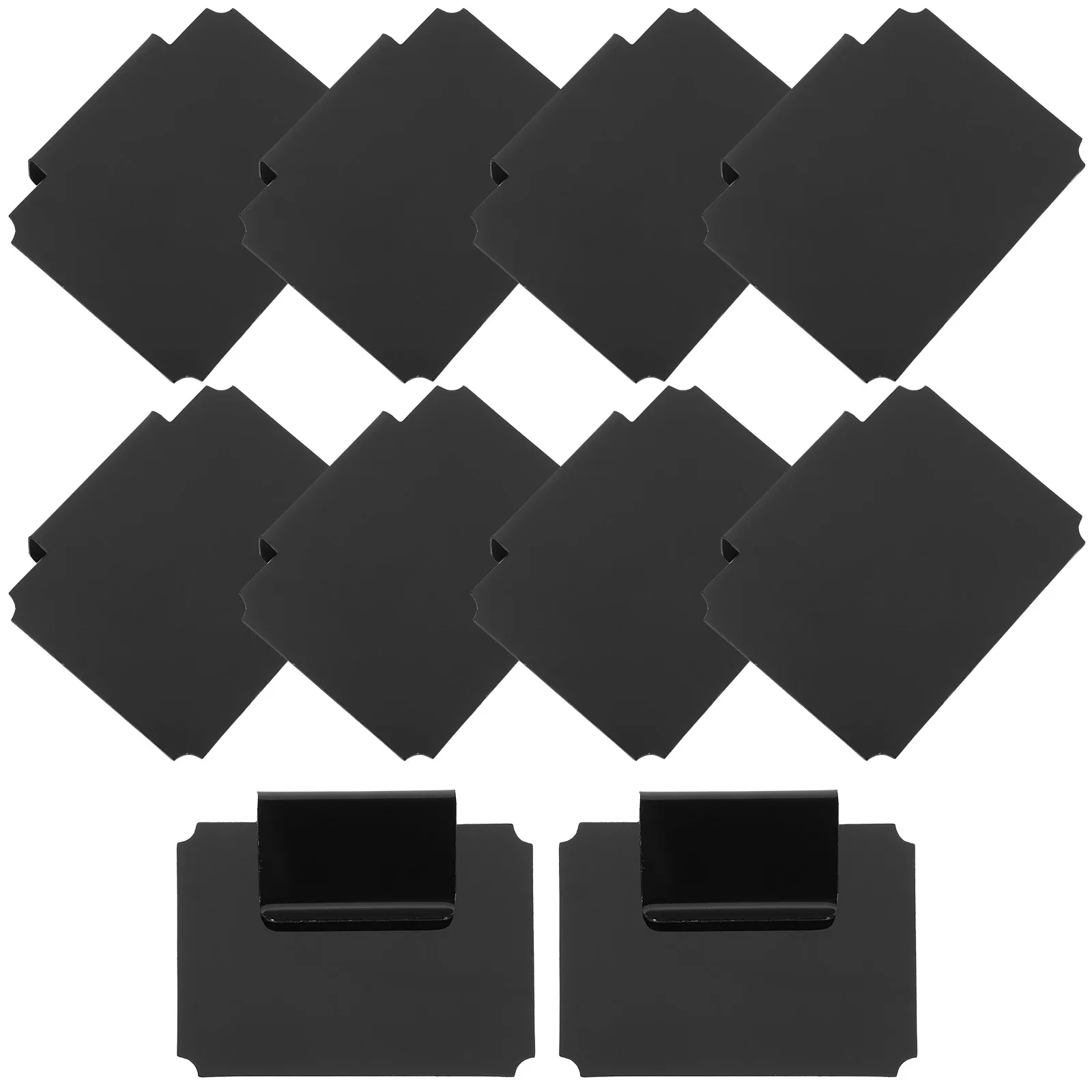 

10pcs Small Blackboard Labels Plastic Clip Basket Chalkboard Holder Stickers Price Tag Label Clips Removable PVC Storage Bins
