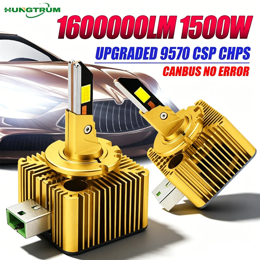 

D1S D3S Led Headlight 1600000LM CANBUS No Error D4S D2S Led Lights D4R D2R Car Lamp With Fan Auto Lights 6000K White Bulbs 12V