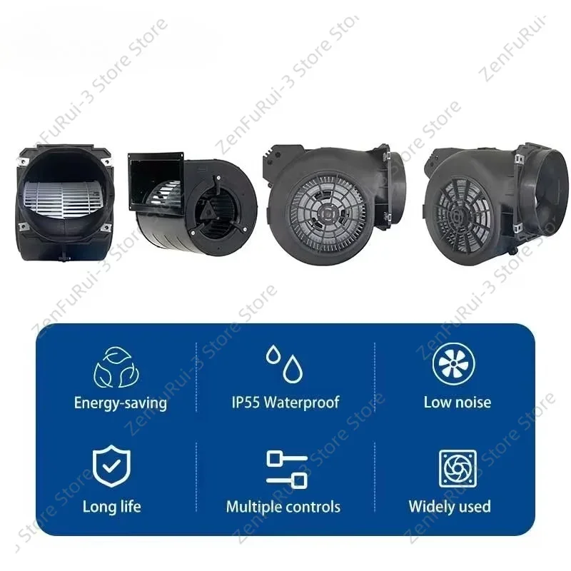 Industrial Small Silent EC Plastic Centrifugal Blower, Waterproof HVAC Duct Exhaust Fan, High CFM Ventilation Equipment view 2