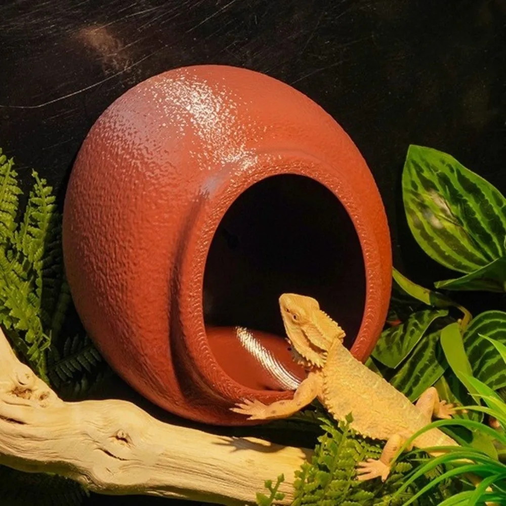 Multi-purpose Wall Mounted Reptile Hideout Suction Cup Multi-size Hiding Cave Versatile Climbing Habitat Terrarium Ornament