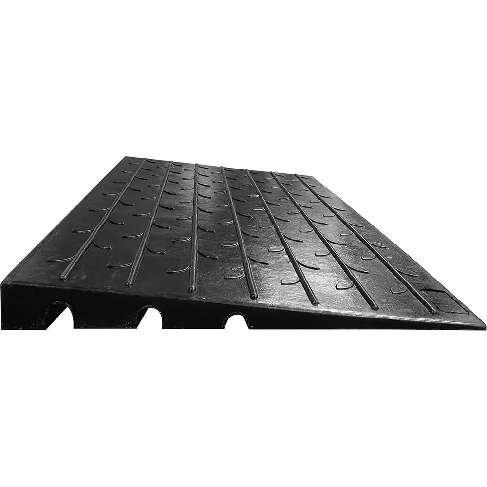 Non-Slip Rubber Threshold Ramp for Wheelchair and Mobility Scooter Accessibility, Ideal for Home, Steps, Doorways, and Curbs (2-