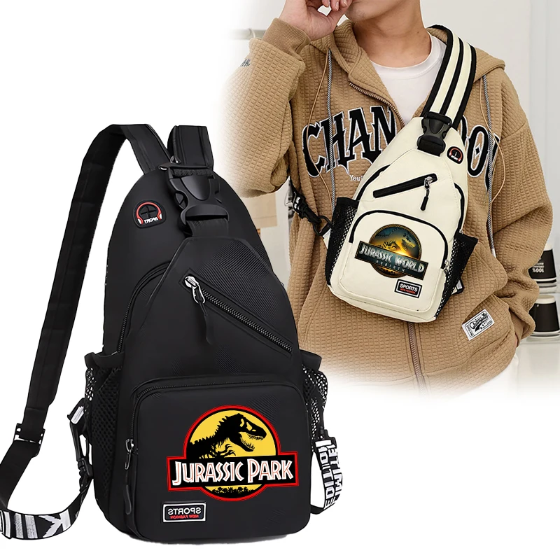

Jurassic World Park Shoulder Bags Boy Girl Cartoon Anime Chest Bag Men Women Trendy Cool Crossbody Bags Backpacks Gifts Hot 2026