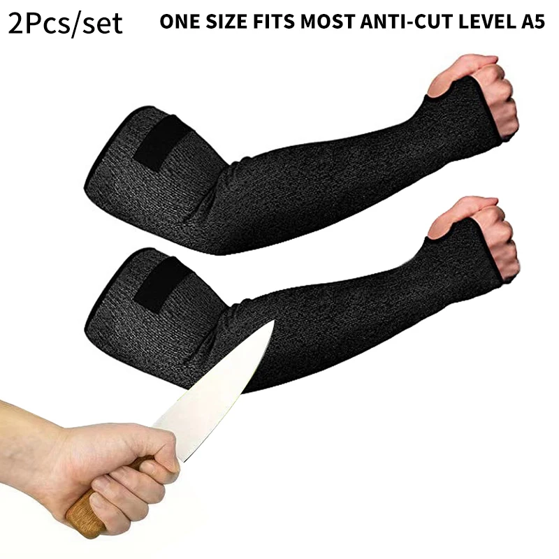 

1 Pair Level 5 HPPE Adjustable Cut Resistant Arm Sleeve Cover Anti-Puncture Abrasion Resistant Sleeve