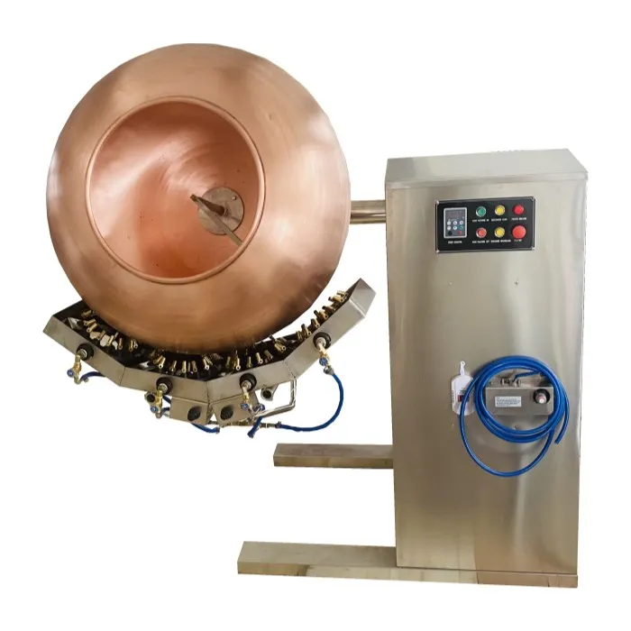 Máquina para fabricar recubrimiento de nueces caramelizadas, maní, caramelo, almendra, descarga automática de nueces