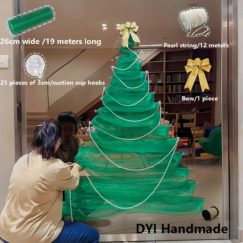 

Рождественские украшения Diy Стекло Домашняя Рождественская елка Окно Магазин Окно от пола до потолка Атмосфера Домашняя свадебная сцена Макет