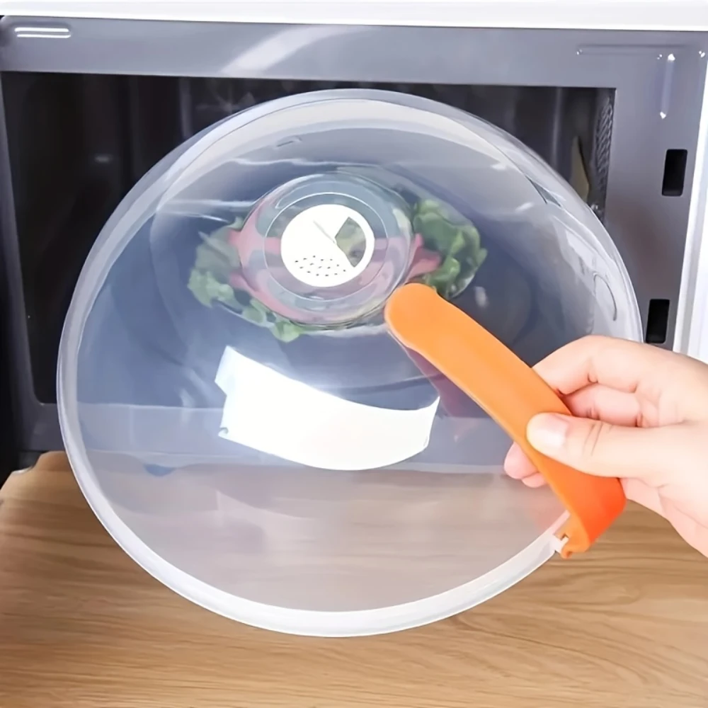 Transparent Microwave Splash Cover — Reusable Heat-Resistant Airtight Anti-Sputter Food Lid English Product Detail