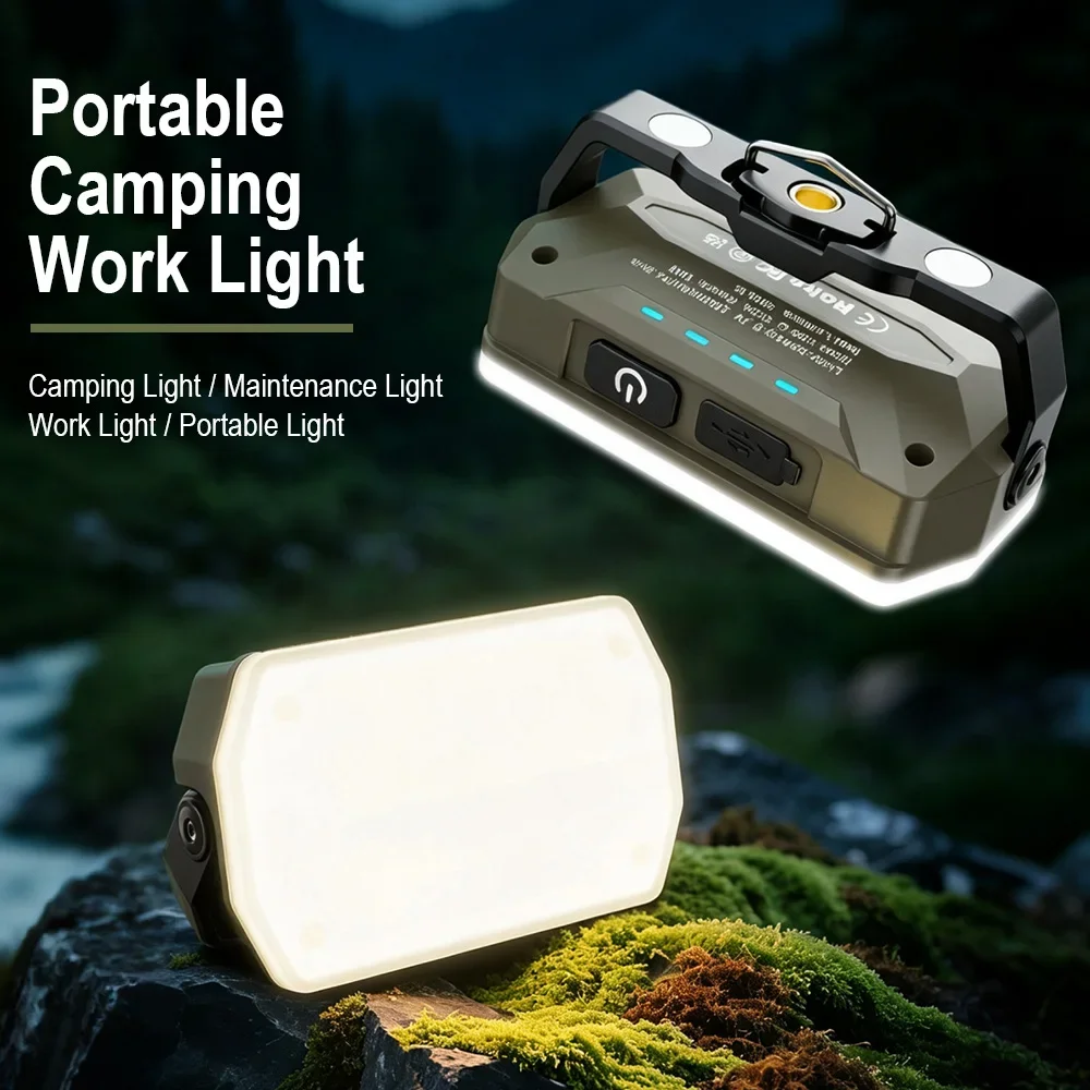 BORUiT K3 All‑Terrain Work Light 500LM Rechargeable 21700 4000mAh Magnetic Hanging Work Lamp Waterproof Emergency Camping Repair
