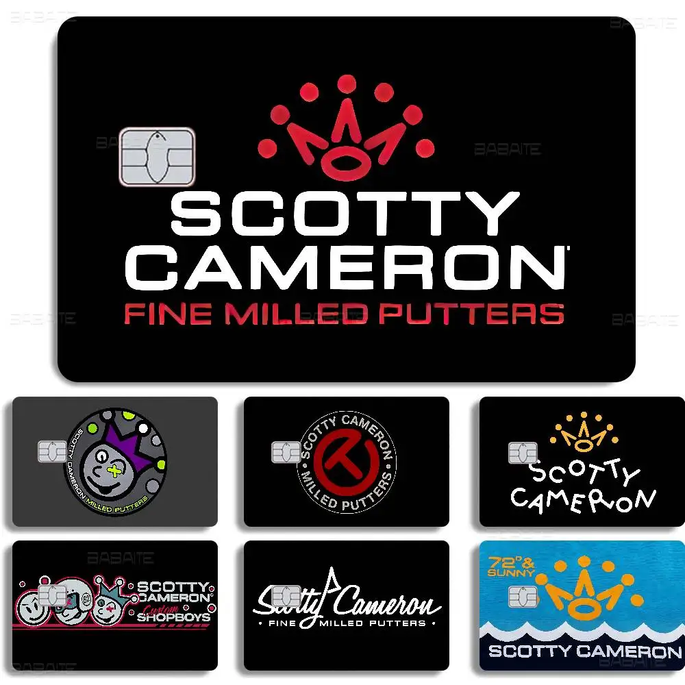 Classic LOGO S-Scotty C-Cameron Game Anime Sticker Film Skin Cover Case for Small Large No Chip Debit Credit Card Front Side