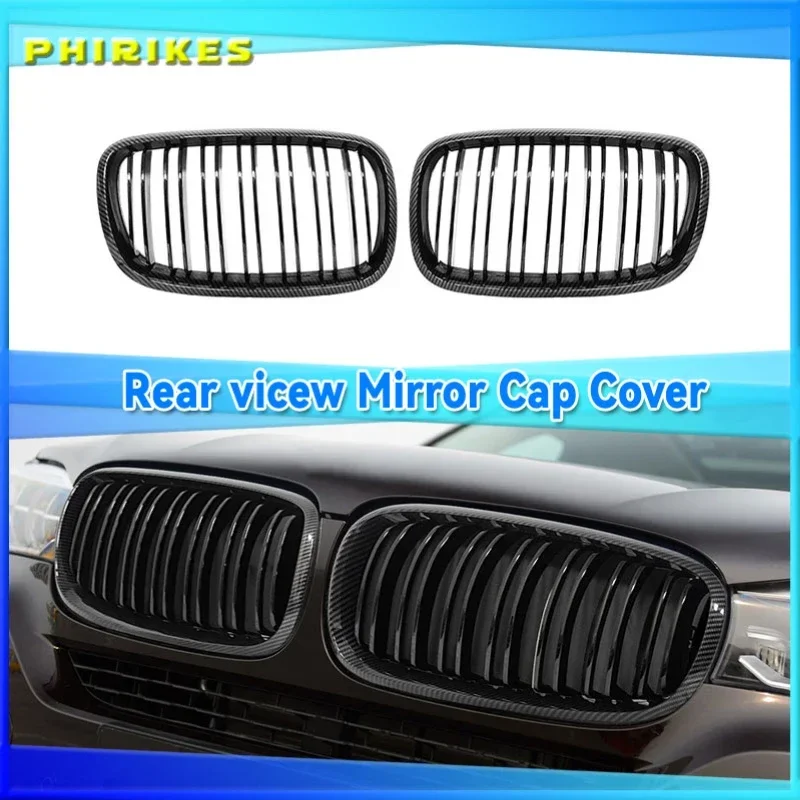 

A Pair Left And Right E70 / E71 Gloss Black Double Slat Kidney Grille Front Bumper Grill For BMW X5 X6 2007-2013