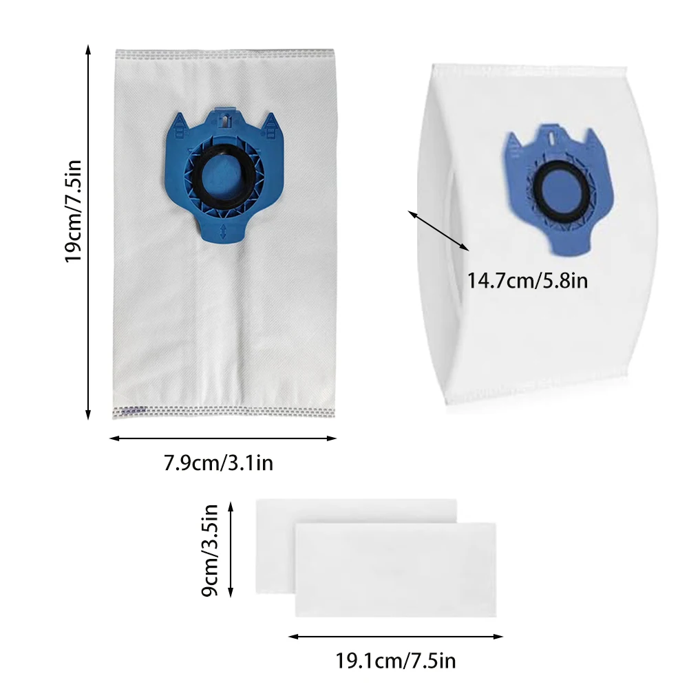 لأكياس المكنسة الكهربائية البديلة المتوافقة مع Miele في عبوة مريحة مصممة لتناسب موديلات مختلفة بما في ذلك السلسلة الكلاسيكية #5