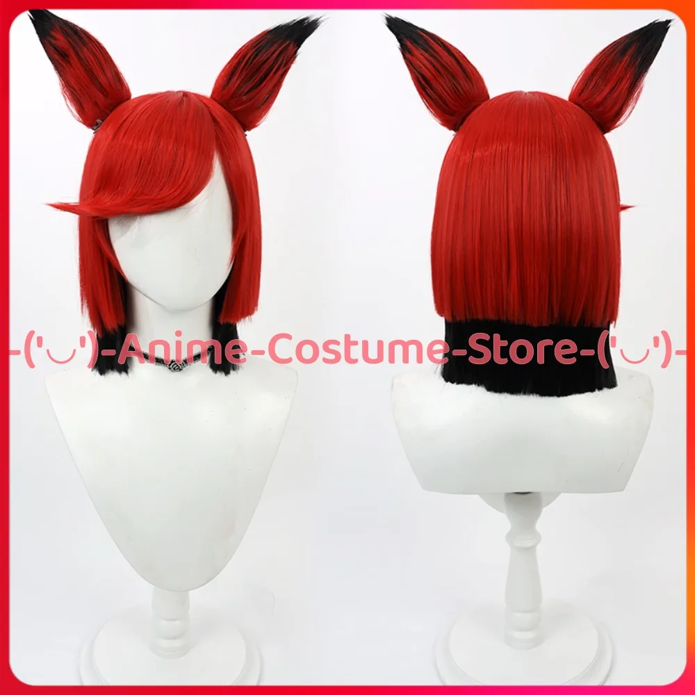 

Hazdin Kotel Alastor Cosplay Wig Ears Anime Game Character Halloween Carnival Party Costume Wigs Heat Resistant Synthetic Hair