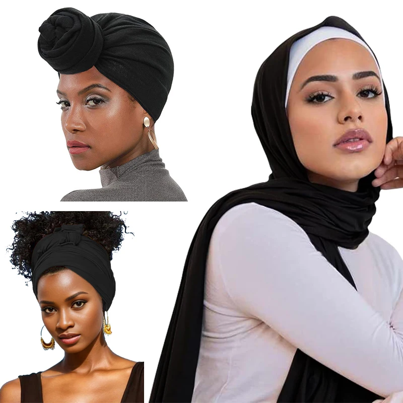 Leggero e sottile Hijab donna cotone viscosa elegante abbigliamento islamico Hijab istantaneo per abiti musulmani Lady Soft Head Wrap sciarpe