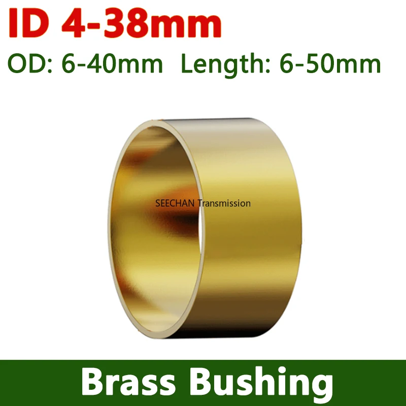 

1pcs ID 4-38mm Brass Bushing Ring Sleeve OD 6-40mm Length 6-50mm Chisel Carving Knife Handle Knife Shank Hollow Copper Tube DIY
