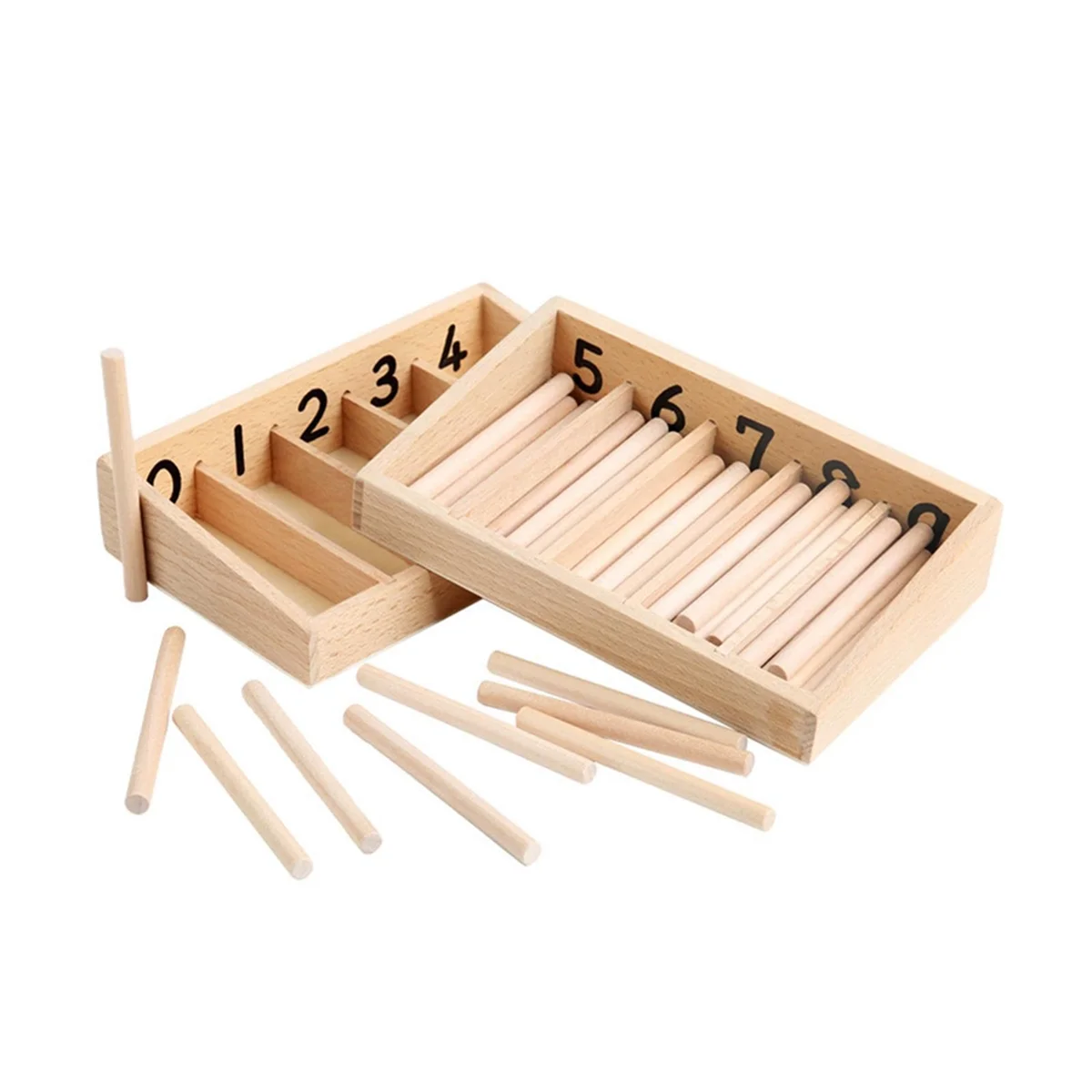 Spindle Box Kids Early Development Counting Sticks Professional Counting Early Learning Tool Maths Toys