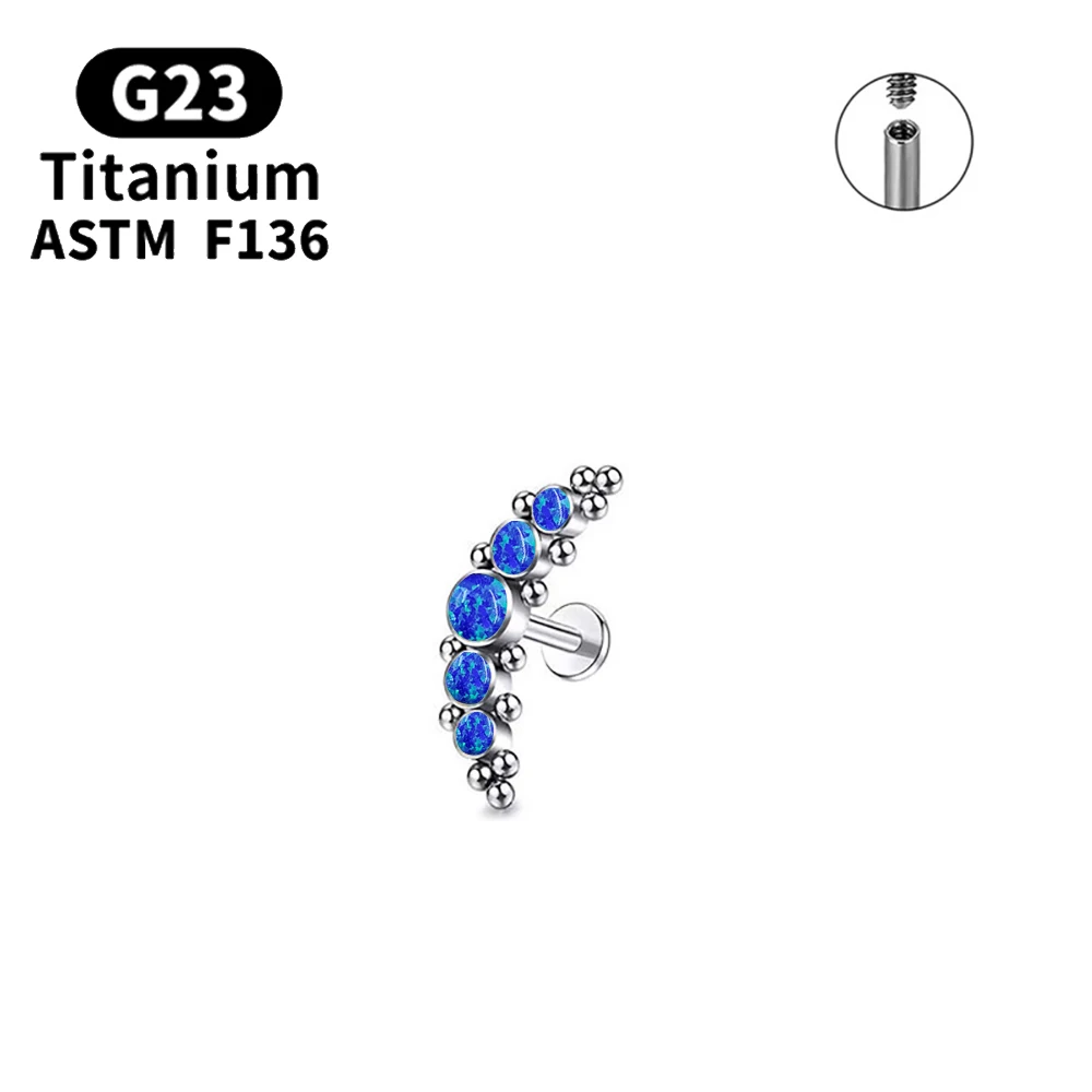G23 Titanium ASTM F136 Tragus Piercing Ear Piercing Stud Earrings for Woman Jewelri Accessories