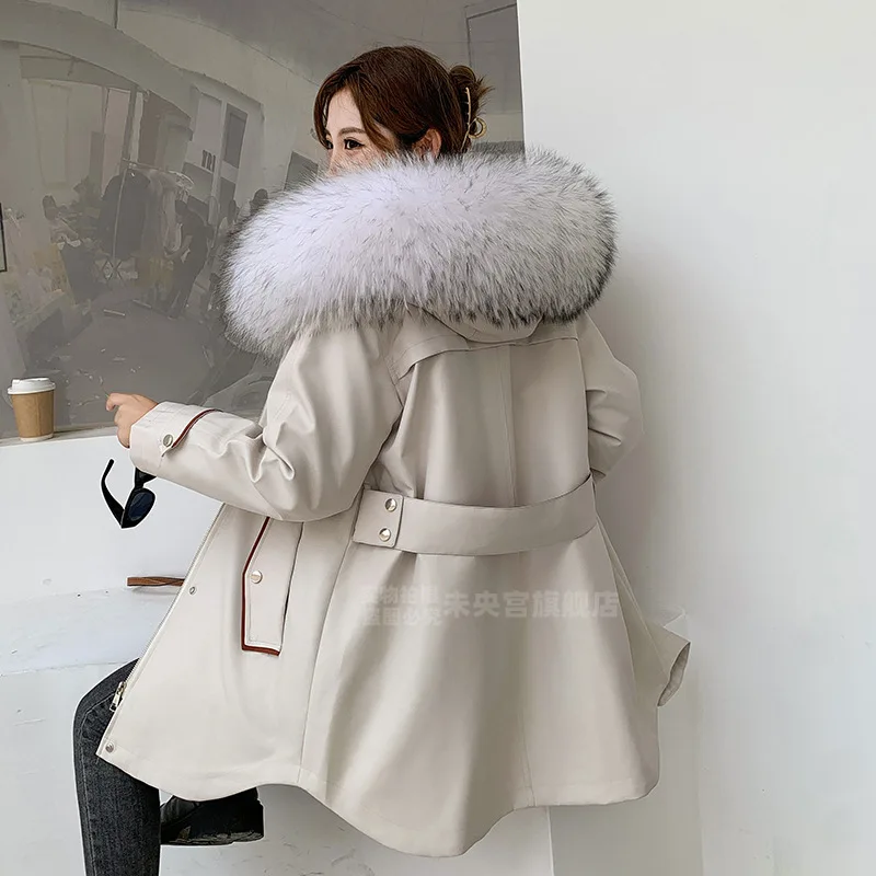 

Pai Overcomes The Female Winter Otter Rabbit Fur Inner Lining Detachable Young Mid Length Fur Coat