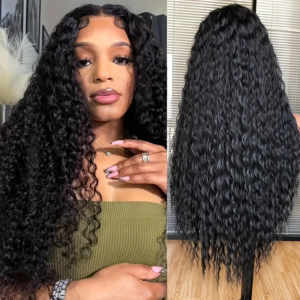 

200% Density Glueless Water Wave Wig -5x6 Pre-Plucked with Baby Hair, Natural Look & Feel, Easy Put-On for Women, Deep Wave Styl