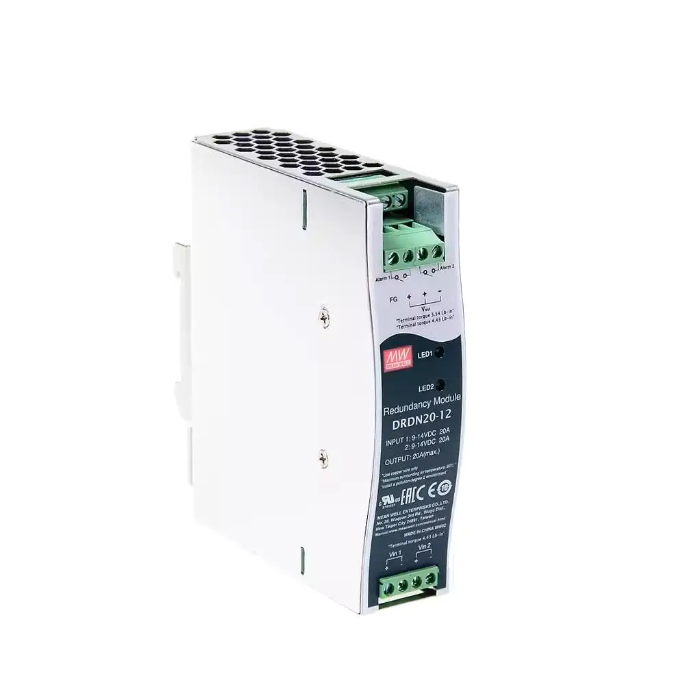 MEAN WELL DRDN20-12 DRDN20-24 DRDN20-48 mean well 20A   DIN Rail Type Redundancy Module  Output current 20A
