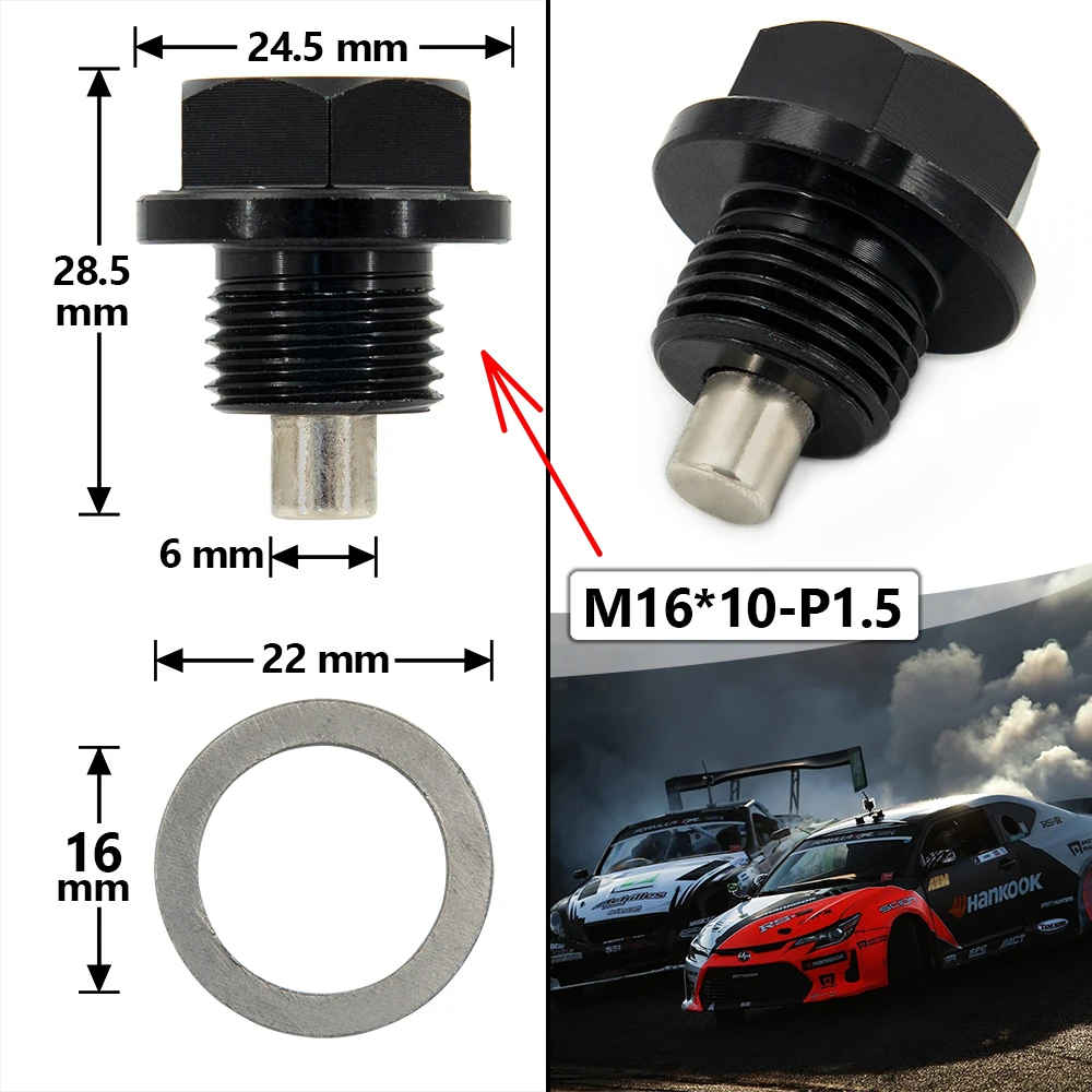 M8 M10 M12 M14 M16 M18X1.5/1.25 MM  Magnetic Oil Sump Nut Drain Oil Plug Screw Oil Drain Magnetic Oil Plug Nut JDM