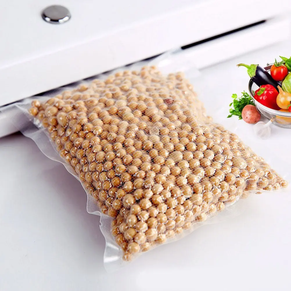 100Pcs Transparent Vacuum Sealer Bags Air-Tight Plastic Storage Bags for Food Snacks Candy Dry Fruits Chocolates Biscuits