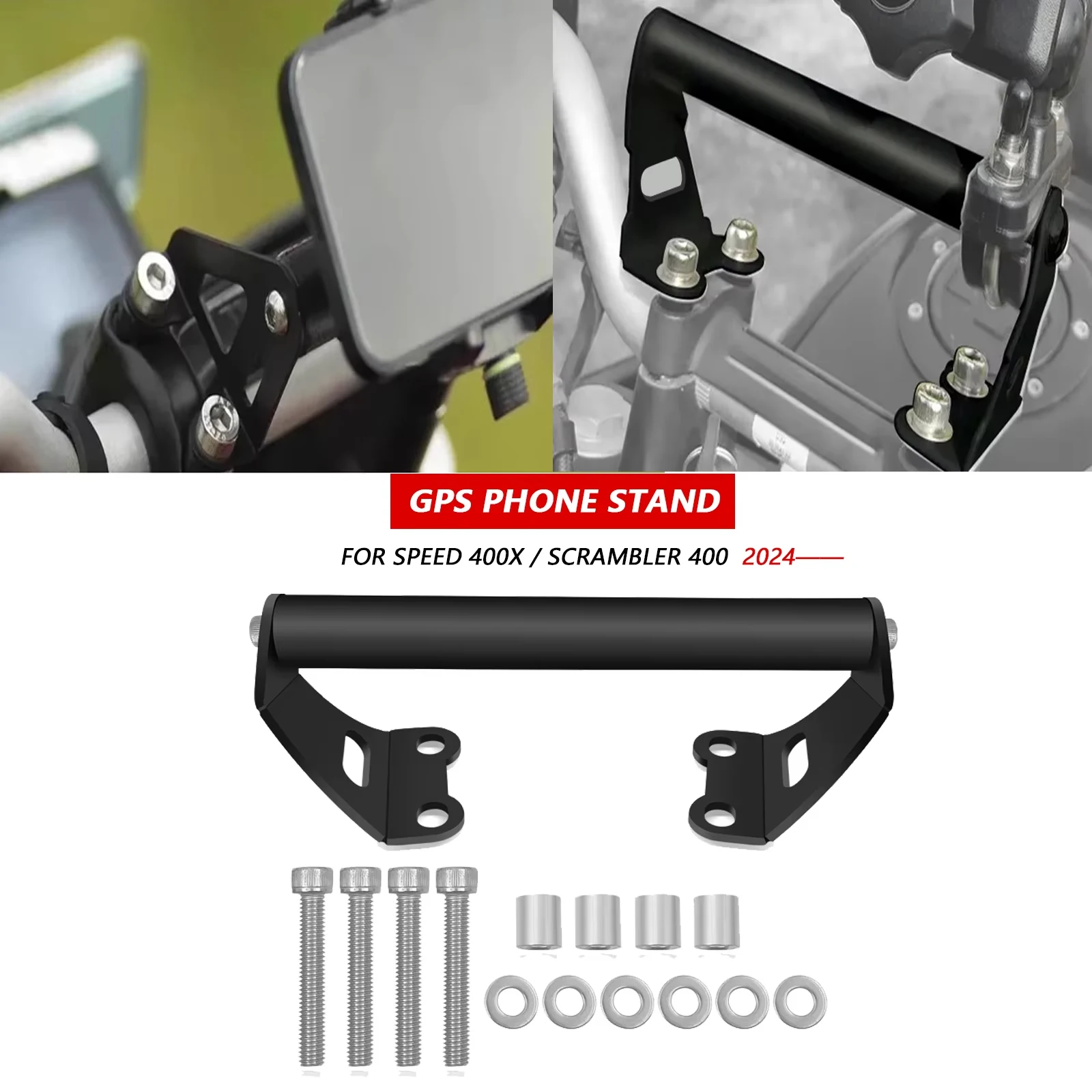 For Motorcycle GPS Navigation Phone Holder Cellphone Bracket Extension Holder speed400 speed 400x 2024 Scrambler 400 2024