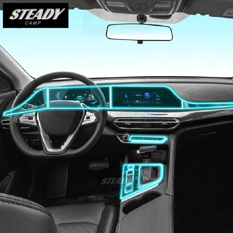 For Changan Eado PLUS 2020-2022 2023 Car Interior Center Console Transparent TPU Protective Film Anti-scratch Repair Accessories