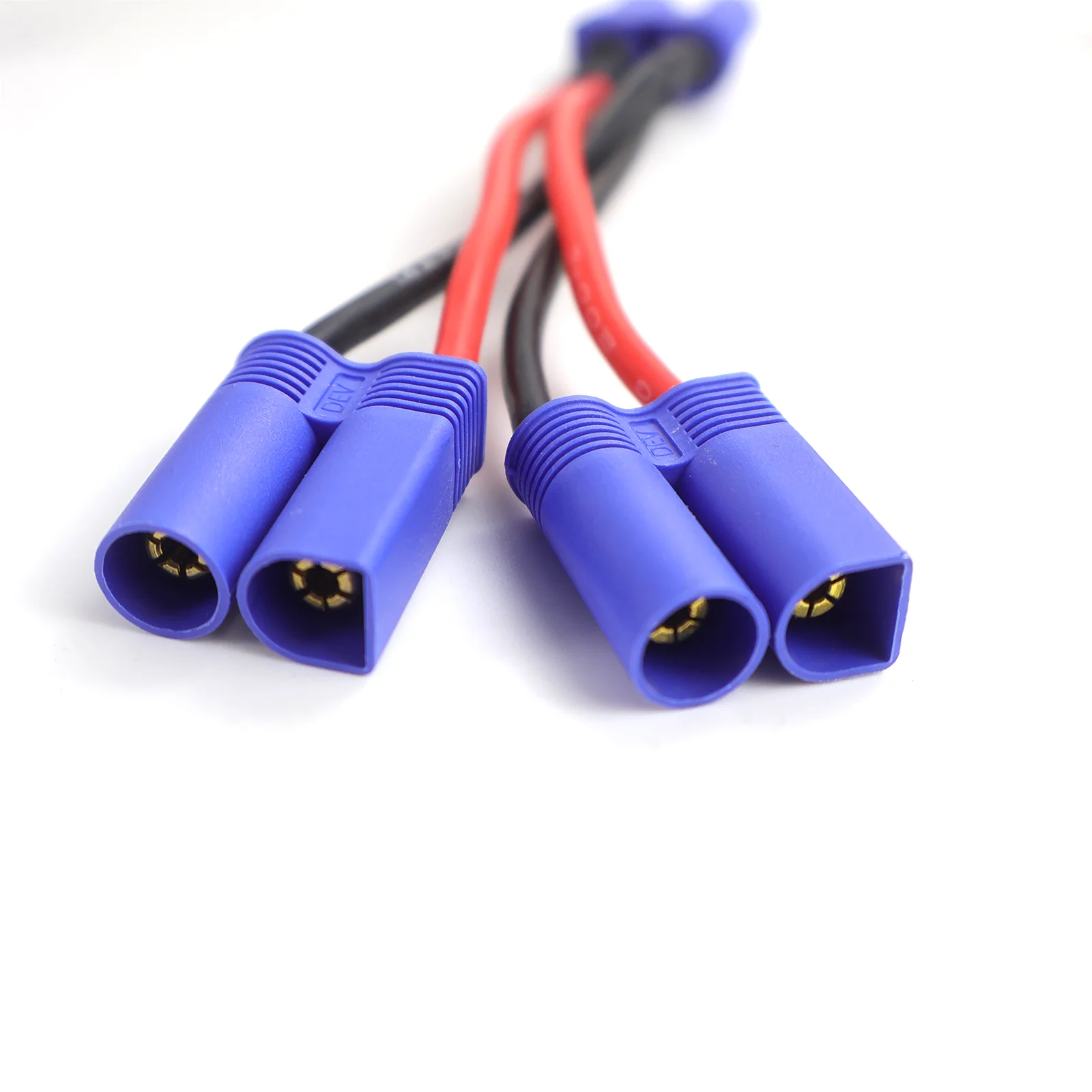 EC5 Y Splitter Cable 1F to 2M 10AWG Silicone Wire 10cm Parallel Battery Adapter for RC Car Boat Drone