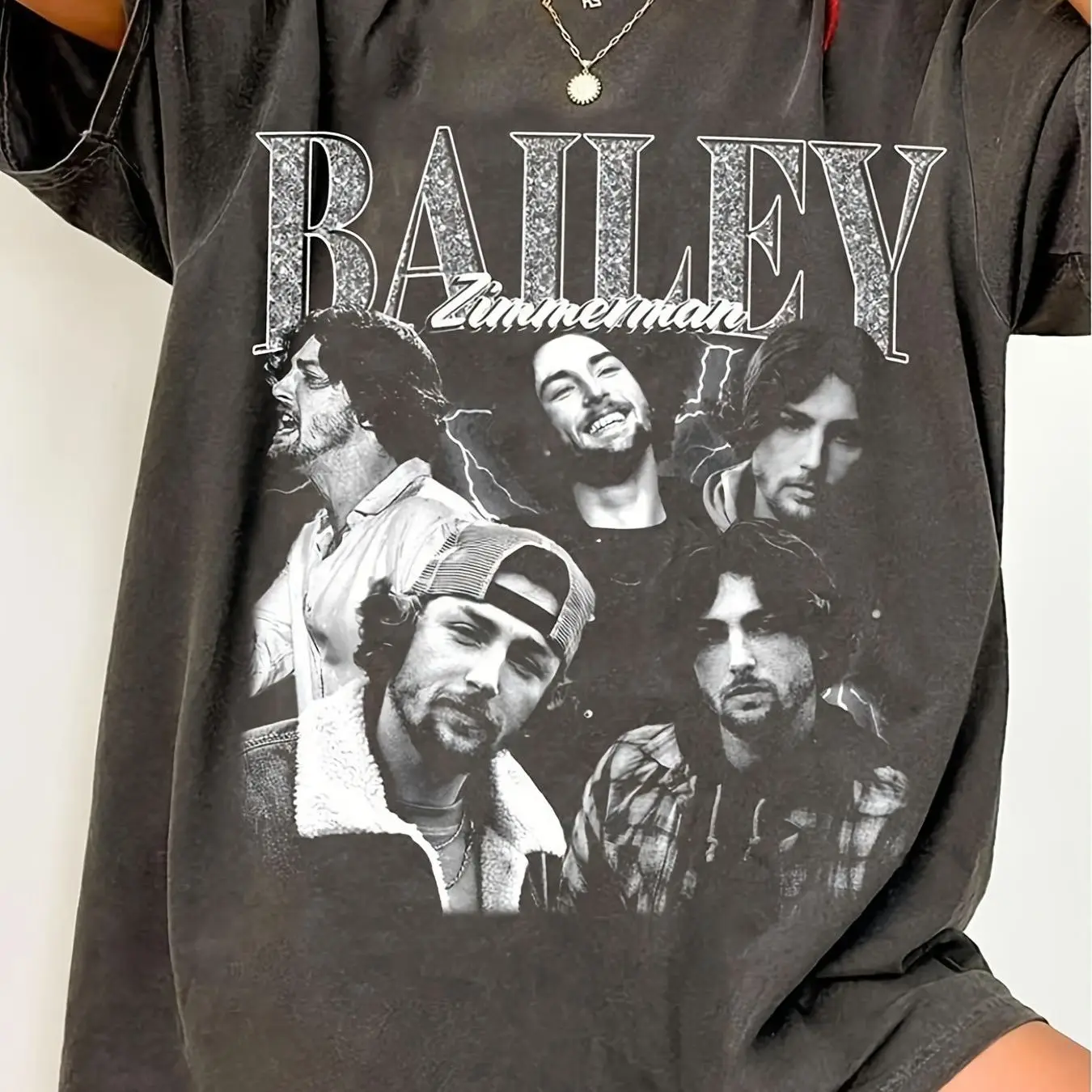 Bailey Zimmerman Retro T-shirt - Band Photo Trendy Street Style | The Perfect Choice for Music Enthusiasts and Festival Fashion