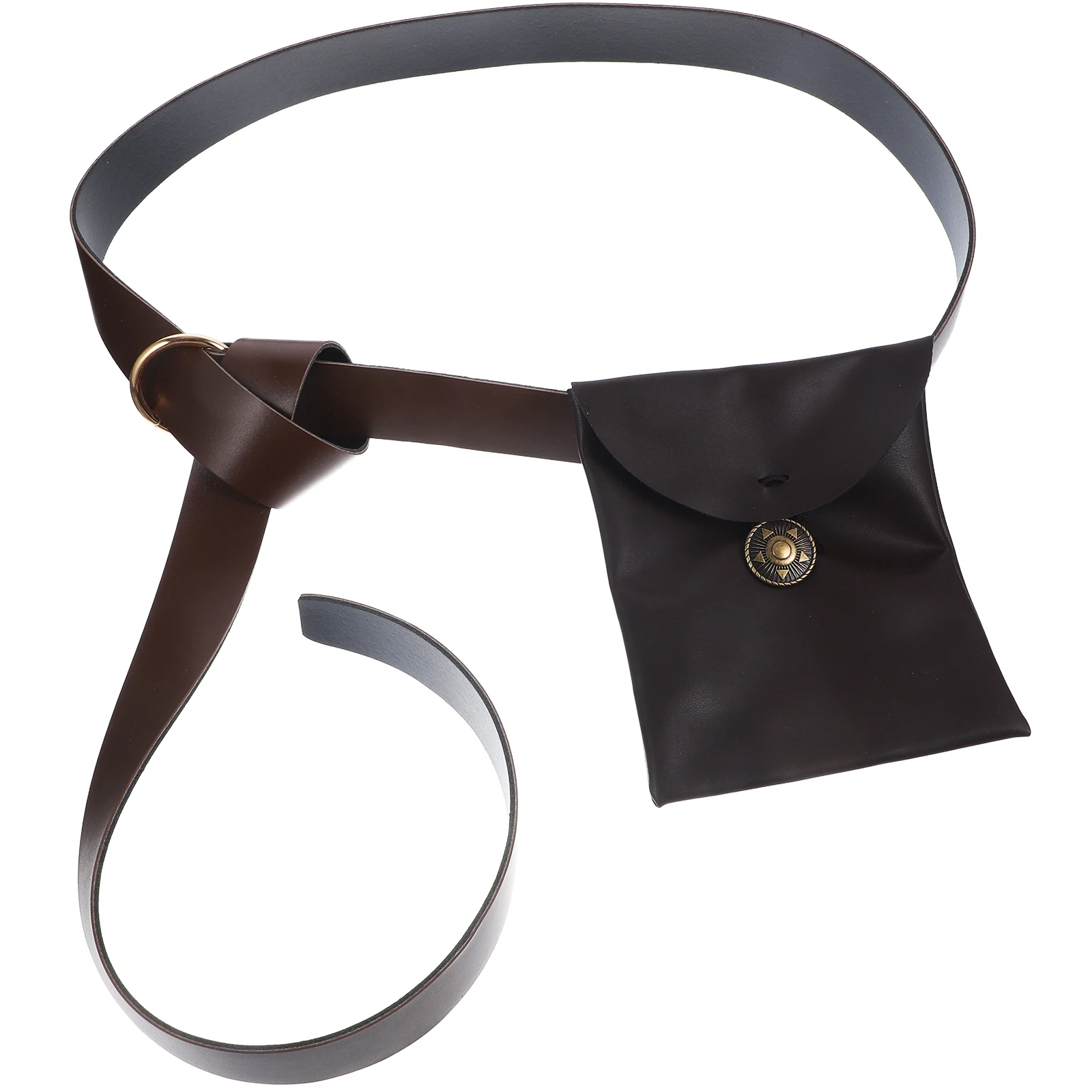 

Authentic Medieval Pouch Knight Waist Bag Pu Leather Fanny Pack For Renaissance Larp Party Supplies