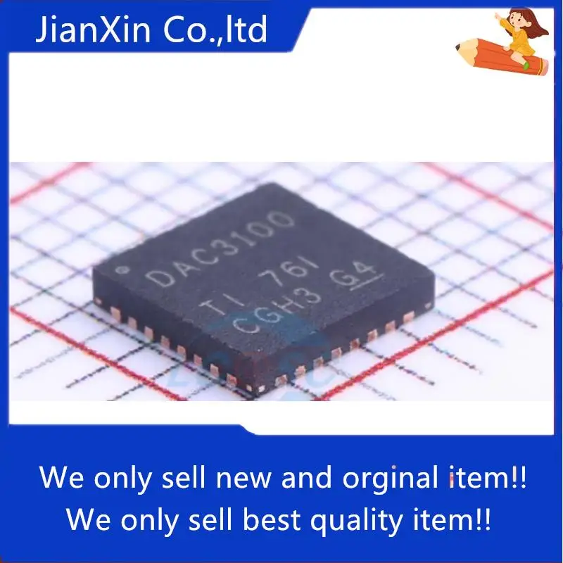 10pcs orginal new  TLV320DAC3100IRHBR Silkscreen DAC3100 QFN-32 Analog Converter